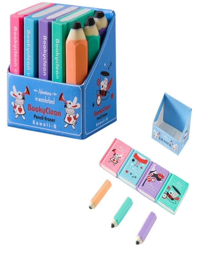 SAMVARDHAN Book and Pencil Shape Eraser,Soft & Smooth Erasing, Use for Students, Artists, Professionals & Office Purpose use, Fancy Erasers for Birthday Return Gift(4-Book Shape, 3-Pencil Shape) (1) - Image 1